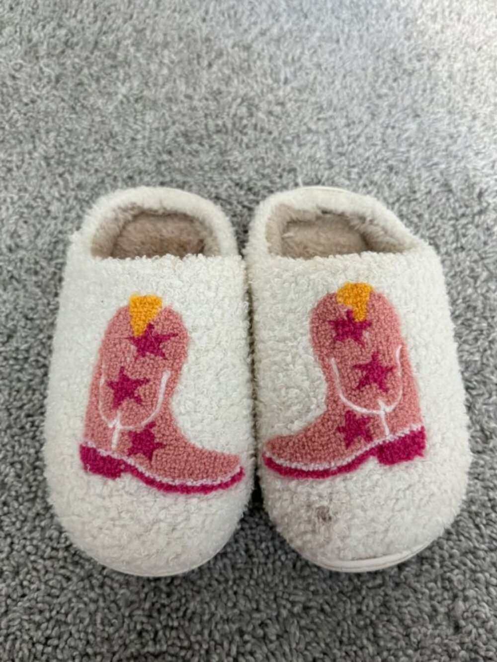Pink Cowgirl Boot Slippers